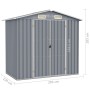 Cobertizo de jardín acero galvanizado gris 205x129x183 cm by vidaXL, Sheds - Ref: Foro24-46298, Price: 258,43 €, Discount: %