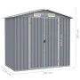 Grauer verzinkter Gartenpavillon 205x129x183 cm von vidaXL, Schuppen - Ref: Foro24-46298, Preis: 255,23 €, Rabatt: %