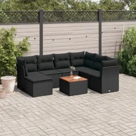 8-piece garden sofa set and black synthetic rattan cushions by , Garden sets - Ref: Foro24-3256090, Price: 489,95 €, Discount: %