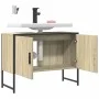 Bathroom sink cabinet engineered wood Sonoma oak 80x33x60 cm by , Dressing tables - Ref: Foro24-842462, Price: 54,32 €, Disco...