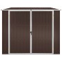 Brauner Gartenschuppen aus verzinktem Stahl, 195 x 198 x 159 cm von vidaXL, Schuppen - Ref: Foro24-46256, Preis: 256,42 €, Ra...