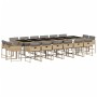 Set comedor de jardín 17 pzas con cojines ratán sintético beige de , Conjuntos de jardín - Ref: Foro24-3211428, Precio: 988,9...