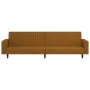 Sofá cama de 2 plazas terciopelo marrón de , Sofás - Ref: Foro24-375945, Precio: 263,89 €, Descuento: %