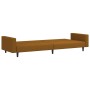 Braunes 2-Sitzer-Schlafsofa aus Samt von , Sofas - Ref: Foro24-375945, Preis: 268,52 €, Rabatt: %