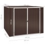 Brauner Gartenschuppen aus verzinktem Stahl, 195 x 198 x 159 cm von vidaXL, Schuppen - Ref: Foro24-46256, Preis: 256,42 €, Ra...