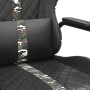 Schwarzer und tarnfarbener Gaming-Stuhl aus Kunstleder von , Gaming-Stühle - Ref: Foro24-3143797, Preis: 105,57 €, Rabatt: %