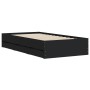 Cama con cajones madera de ingeniería negra 75x190 cm de , Camas y somieres - Ref: Foro24-3207330, Precio: 129,48 €
