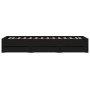 Black engineered wood bed with drawers 75x190 cm by , Beds and slatted bases - Ref: Foro24-3207330, Price: 129,58 €, Discount: %