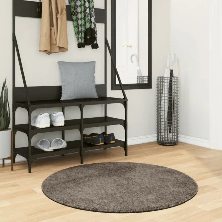 Langflor-Teppich mit glänzendem Aussehen ISTAN in Grau Ø 100 cm. von , Teppiche - Ref: Foro24-375682, Preis: 30,41 €, Rabatt: %