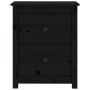 Nachttische 2 Stück massives Kiefernholz schwarz 50x35x61,5cm von vidaXL, Nachttische - Ref: Foro24-813688, Preis: 115,30 €, ...
