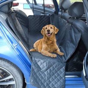 Funda para asiento de coche para perros negro 137x46x50 cm