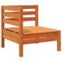 4-Sitzer-Gartensofa aus massivem, wachsbraunem Kiefernholz von , Modulare Sofas für den Außenbereich - Ref: Foro24-838051, Pr...