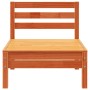 4-seater garden sofa solid wax brown pine wood by , Modular outdoor sofas - Ref: Foro24-838051, Price: 146,62 €, Discount: %