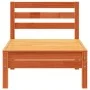 4-Sitzer-Gartensofa aus massivem, wachsbraunem Kiefernholz von , Modulare Sofas für den Außenbereich - Ref: Foro24-838051, Pr...