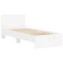 Bed frame with headboard and white LED lights 90x190 cm by , Beds and slatted bases - Ref: Foro24-838834, Price: 111,59 €, Di...