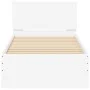 Bed frame with headboard and white LED lights 90x190 cm by , Beds and slatted bases - Ref: Foro24-838834, Price: 111,59 €, Di...