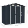 Cobertizo de jardín acero galvanizado antracita 205x129x183 cm de vidaXL, Cobertizos - Ref: Foro24-46299, Precio: 251,98 €, D...