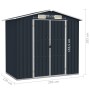 Gartenhaus aus verzinktem Stahl in Anthrazit, 205 x 129 x 183 cm von vidaXL, Schuppen - Ref: Foro24-46299, Preis: 266,45 €, R...