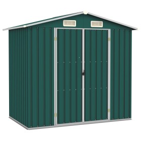 Garden shed made of green galvanized steel, 205x129x183 cm. by vidaXL, Sheds - Ref: Foro24-46297, Price: 256,94 €, Discount: %
