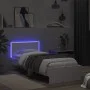 Bed frame with headboard and white LED lights 75x190 cm by , Beds and slatted bases - Ref: Foro24-838841, Price: 110,68 €, Di...