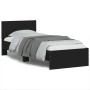 Bed frame with headboard and LED lights black 75x190 cm by , Beds and slatted bases - Ref: Foro24-838842, Price: 111,73 €, Di...