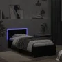 Estructura de cama con cabecero y luces LED negro 75x190 cm de , Camas y somieres - Ref: Foro24-838842, Precio: 109,58 €, Des...