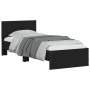 Bed frame with headboard and LED lights black 75x190 cm by , Beds and slatted bases - Ref: Foro24-838842, Price: 111,73 €, Di...