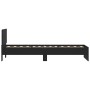 Bed frame with headboard and LED lights black 75x190 cm by , Beds and slatted bases - Ref: Foro24-838842, Price: 111,73 €, Di...