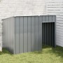 Caseta perros con tejado acero galvanizado gris 153x91x110 cm