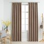 Cortinas opacas con ganchos 2 piezas gris topo 140x225 cm en Cortinas y visillos | Comprar online en Foro24