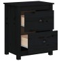 Nachttische 2 Stück massives Kiefernholz schwarz 50x35x61,5cm von vidaXL, Nachttische - Ref: Foro24-813688, Preis: 115,30 €, ...