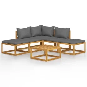 Garden furniture and cushions set 6 pieces solid acacia wood by vidaXL, Garden sets - Ref: Foro24-45913, Price: 613,18 €, Dis...
