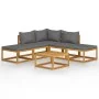 Gartenmöbel- und Kissenset 6-teilig aus massivem Akazienholz von vidaXL, Gartensets - Ref: Foro24-45913, Preis: 623,40 €, Rab...
