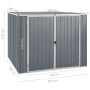 Cobertizo de jardín acero galvanizado gris 195x198x159 cm de vidaXL, Cobertizos - Ref: Foro24-46254, Precio: 253,45 €, Descue...