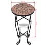 Terracotta mosaic side table for plants by , Pot stands - Ref: Foro24-41127, Price: 44,10 €, Discount: %
