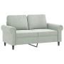 Sofa set with cushions 3 pieces light gray velvet by , Sofas - Ref: Foro24-3202190, Price: 794,20 €, Discount: %
