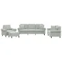 Sofa set with cushions 4 pieces light gray velvet by , Sofas - Ref: Foro24-3202200, Price: 823,39 €, Discount: %