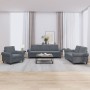 Dark gray velvet 3-piece sofa set with cushions by , Sofas - Ref: Foro24-3202171, Price: 718,70 €, Discount: %
