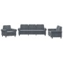 Dark gray velvet 3-piece sofa set with cushions by , Sofas - Ref: Foro24-3202171, Price: 718,70 €, Discount: %