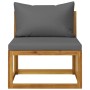 Garden furniture and cushions set 6 pieces solid acacia wood by vidaXL, Garden sets - Ref: Foro24-45913, Price: 553,13 €, Dis...