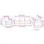 Dreiteilige Sofagarnitur aus dunkelgrauem Samt mit Kissen von , Sofas - Ref: Foro24-3202171, Preis: 706,89 €, Rabatt: %