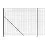 Wire fence with anthracite gray flange 2x10 m by , fence panels - Ref: Foro24-154294, Price: 128,30 €, Discount: %