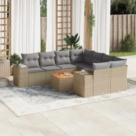 9-teiliges Gartensofa-Set mit beigen synthetischen Rattankissen von , Gartensets - Ref: Foro24-3257704, Preis: 631,97 €, Raba...