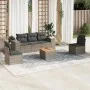 6-teiliges Gartenmöbel-Set und graue synthetische Rattankissen von , Gartensets - Ref: Foro24-3257719, Preis: 372,12 €, Rabat...