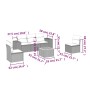 6-teiliges Gartenmöbel-Set und graue synthetische Rattankissen von , Gartensets - Ref: Foro24-3257719, Preis: 354,35 €, Rabat...