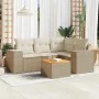 Garden sofa set with cushions 5 pieces beige synthetic rattan by , Garden sets - Ref: Foro24-3257759, Price: 412,89 €, Discou...