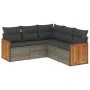 Garden sofa set with cushions 5 pieces gray synthetic rattan by , Garden sets - Ref: Foro24-3260044, Price: 348,18 €, Discoun...