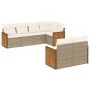 7-piece garden sofa set and beige synthetic rattan cushions by , Garden sets - Ref: Foro24-3260224, Price: 561,21 €, Discount: %