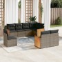 8-teiliges Gartensofa-Set und graue synthetische Rattankissen von , Gartensets - Ref: Foro24-3260247, Preis: 563,36 €, Rabatt: %