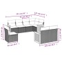 8-teiliges Gartensofa-Set und graue synthetische Rattankissen von , Gartensets - Ref: Foro24-3260247, Preis: 563,36 €, Rabatt: %